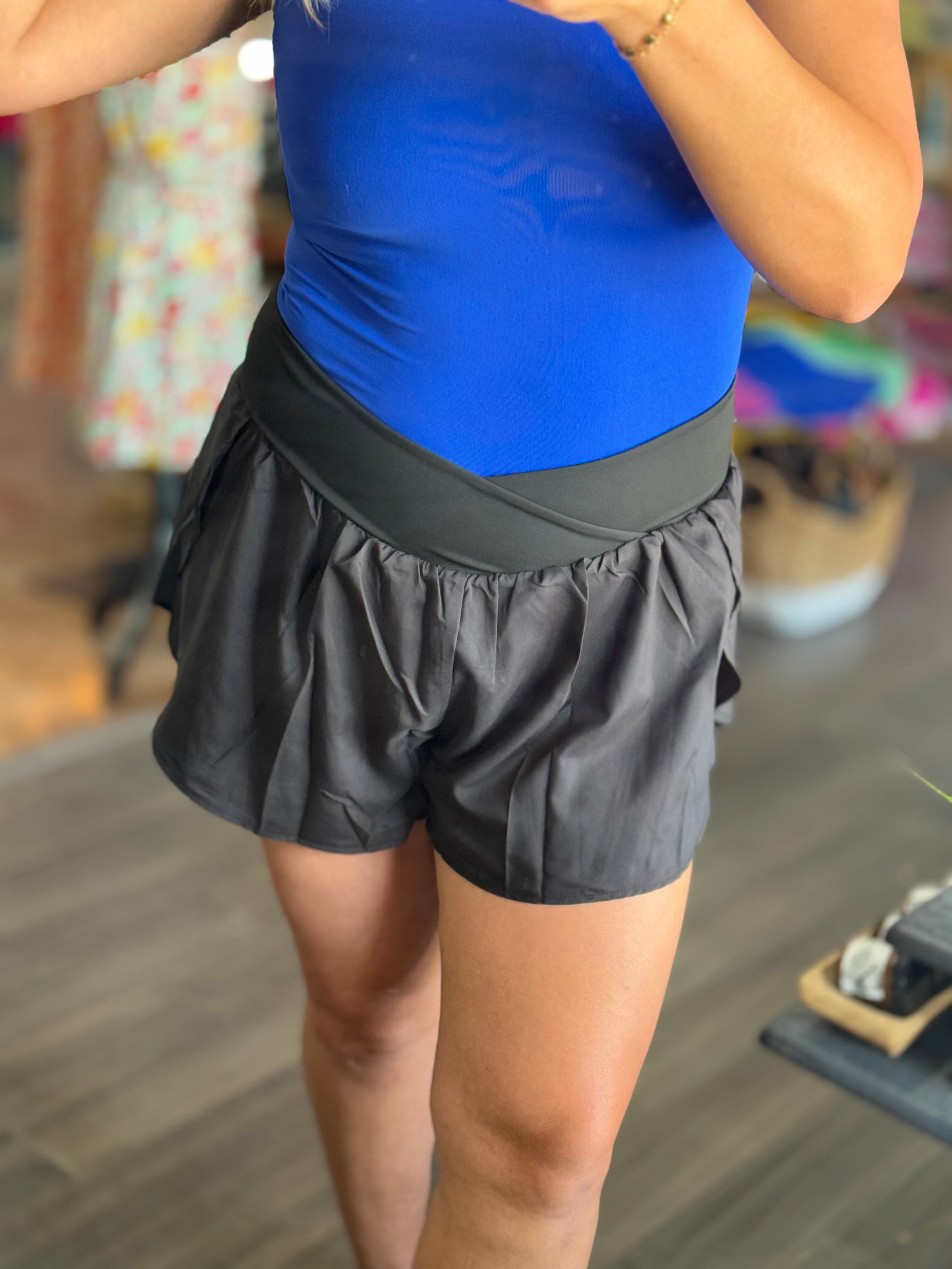 High Waisted Knit Shorts Switch Salon Spa Boutique