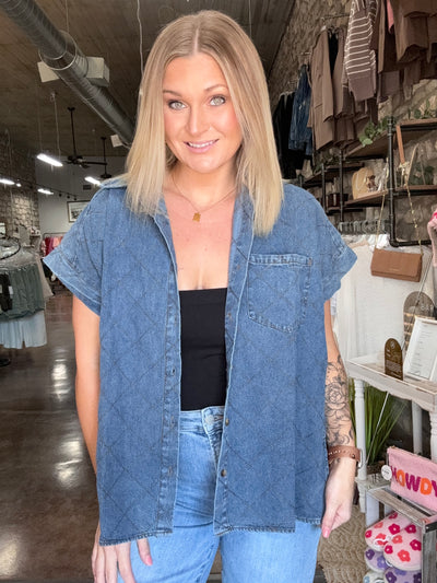 Oversized Denim Button Up