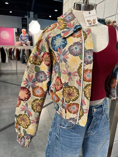 Flower Power Cropped Jacket