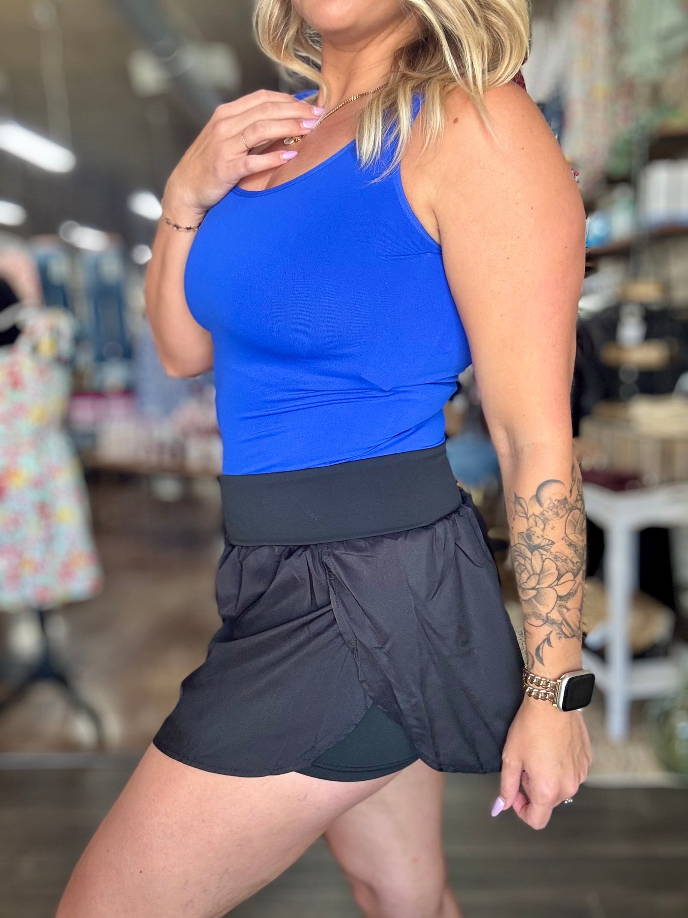 High Waisted Knit Shorts