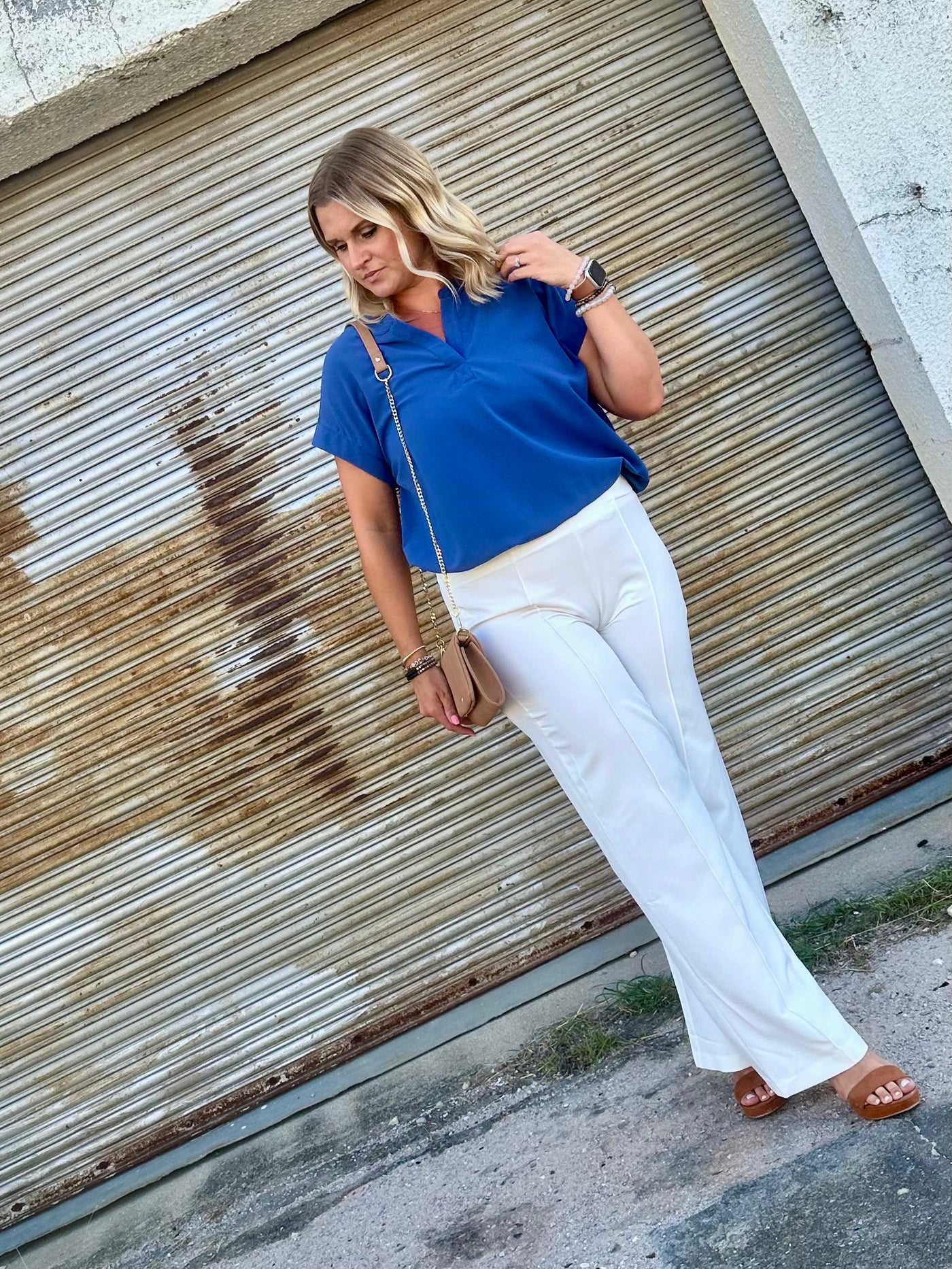 White Pleated Dress Pants