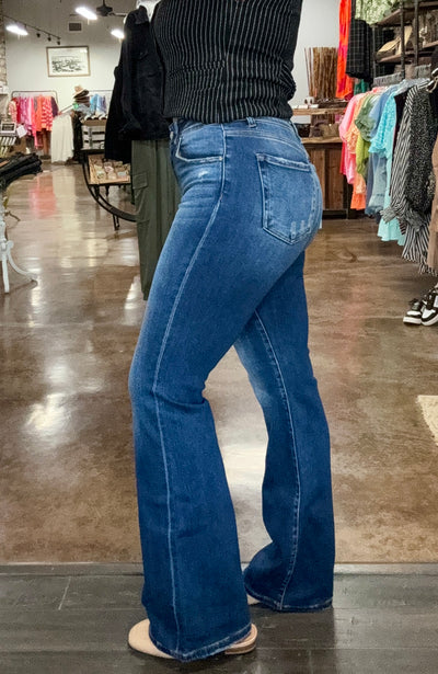 Denim High Rise-Bootcut Jeans