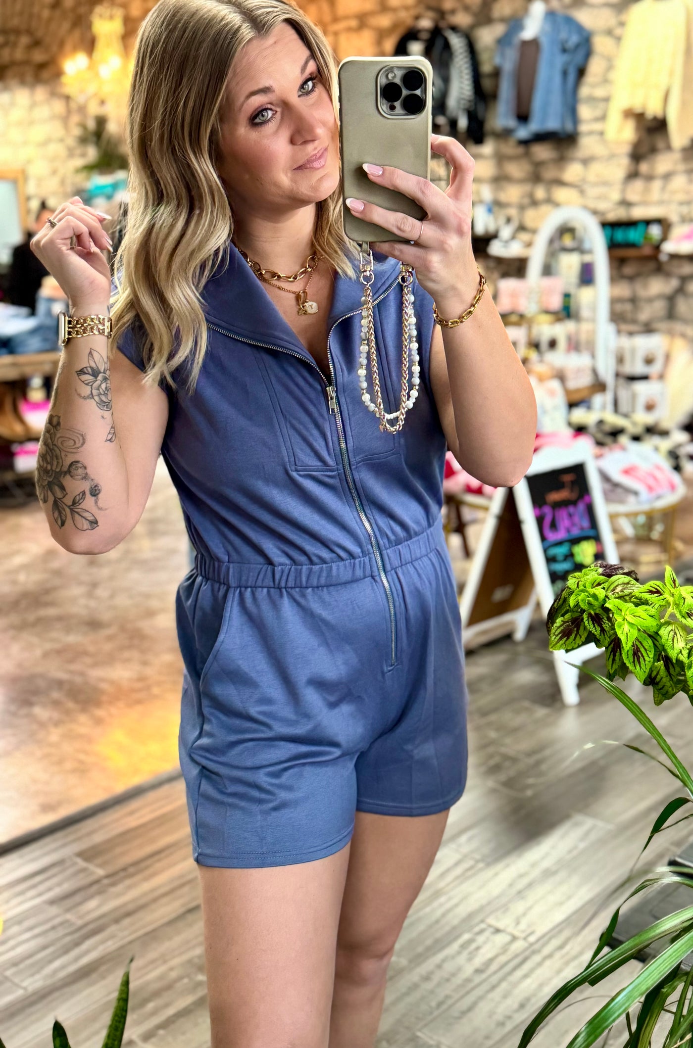 Drop Shoulder Romper