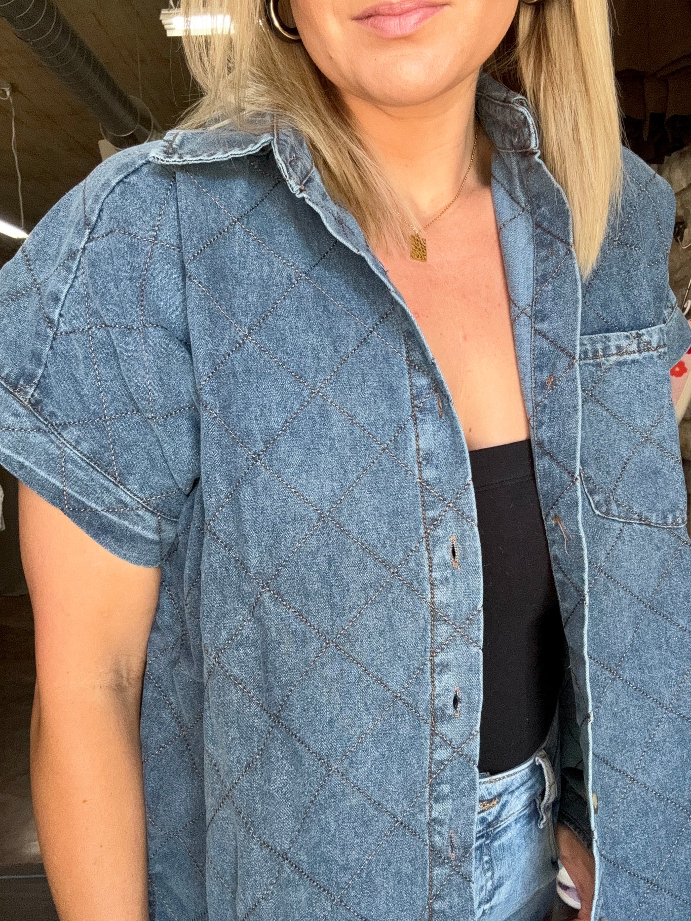 Oversized Denim Button Up