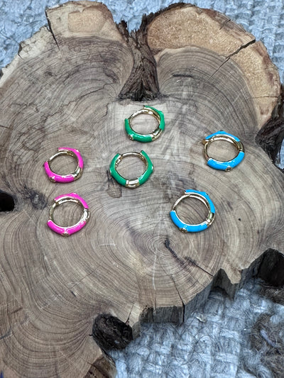 Colorful Huggy Hoop Earrings