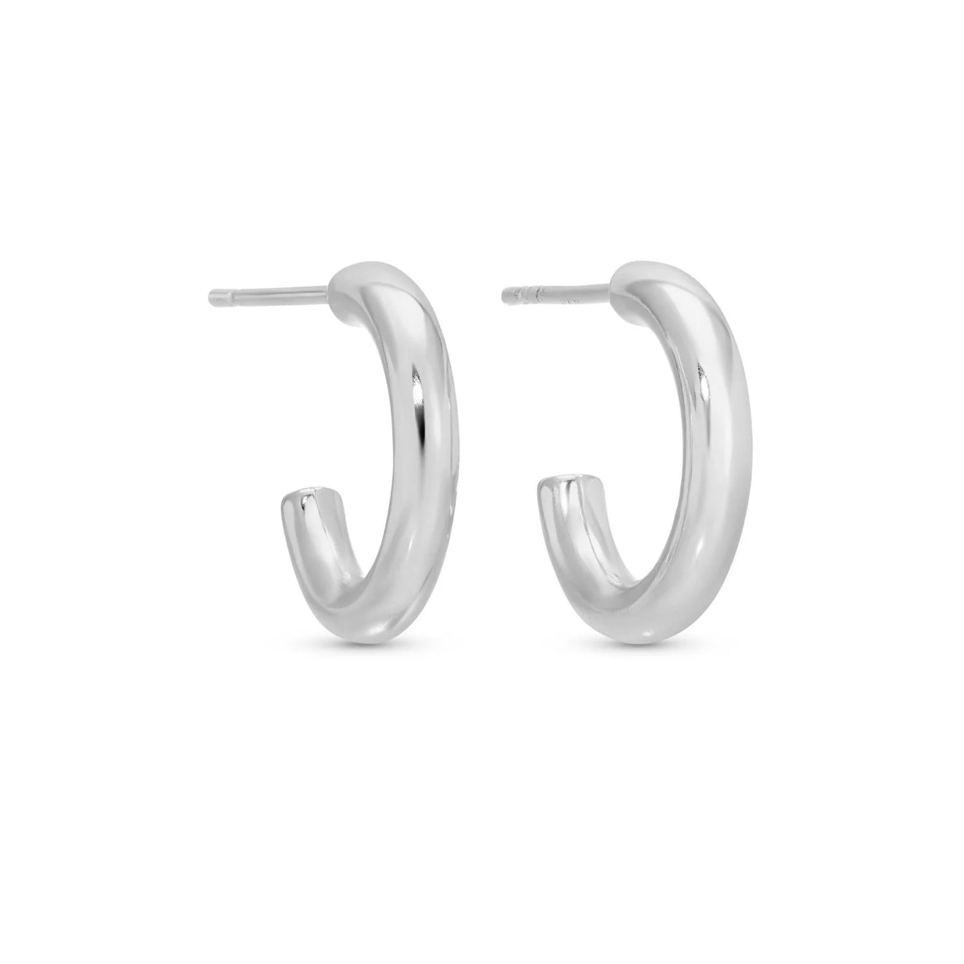 Small Hoops-Silver