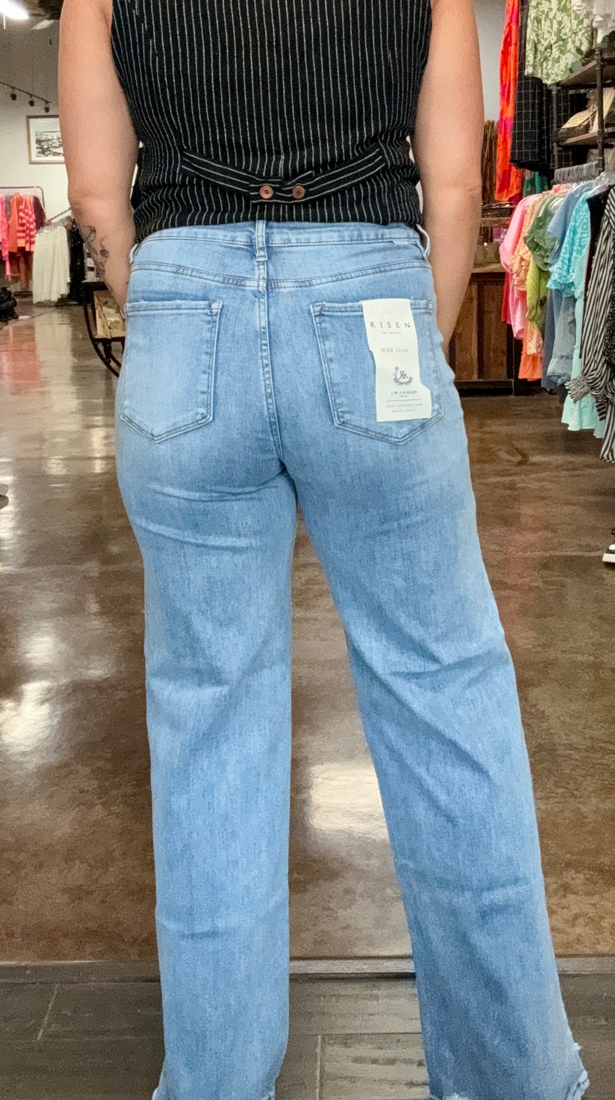 Wide Leg Step Hem Jeans