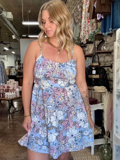 Floral Tiered  Spaghetti Strap Vacation Dress