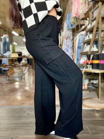 Linen Cargo Pants