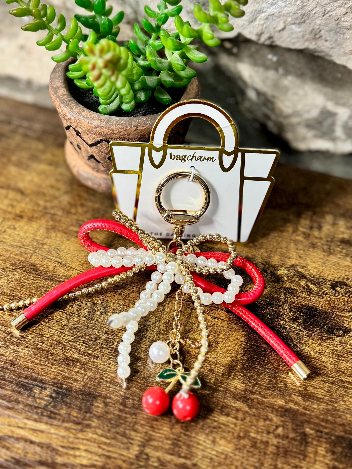 Layered Bows Bag Charm
