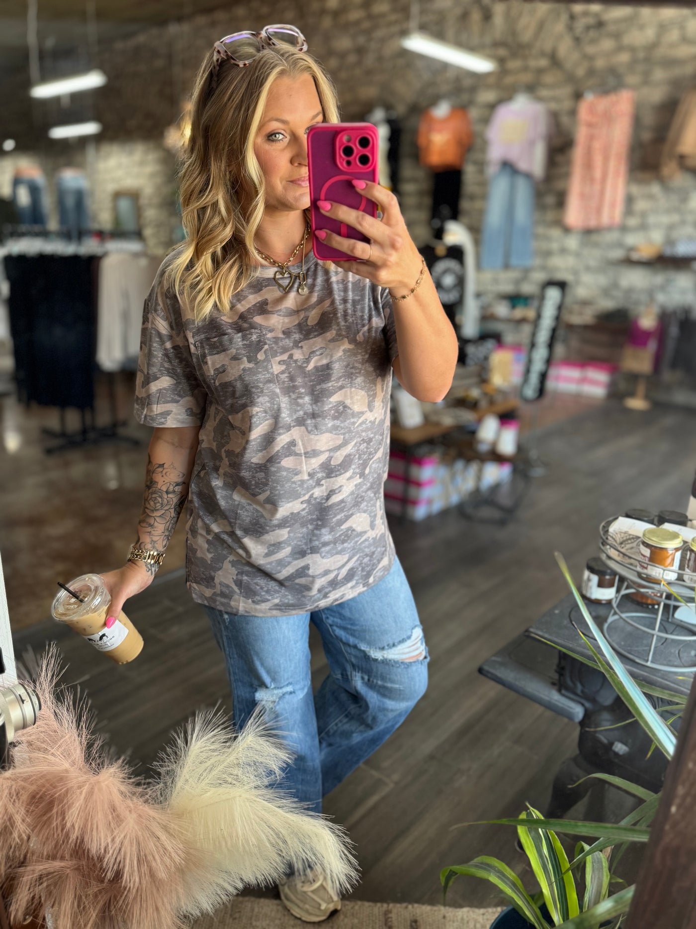 Camo Slouchy Tee