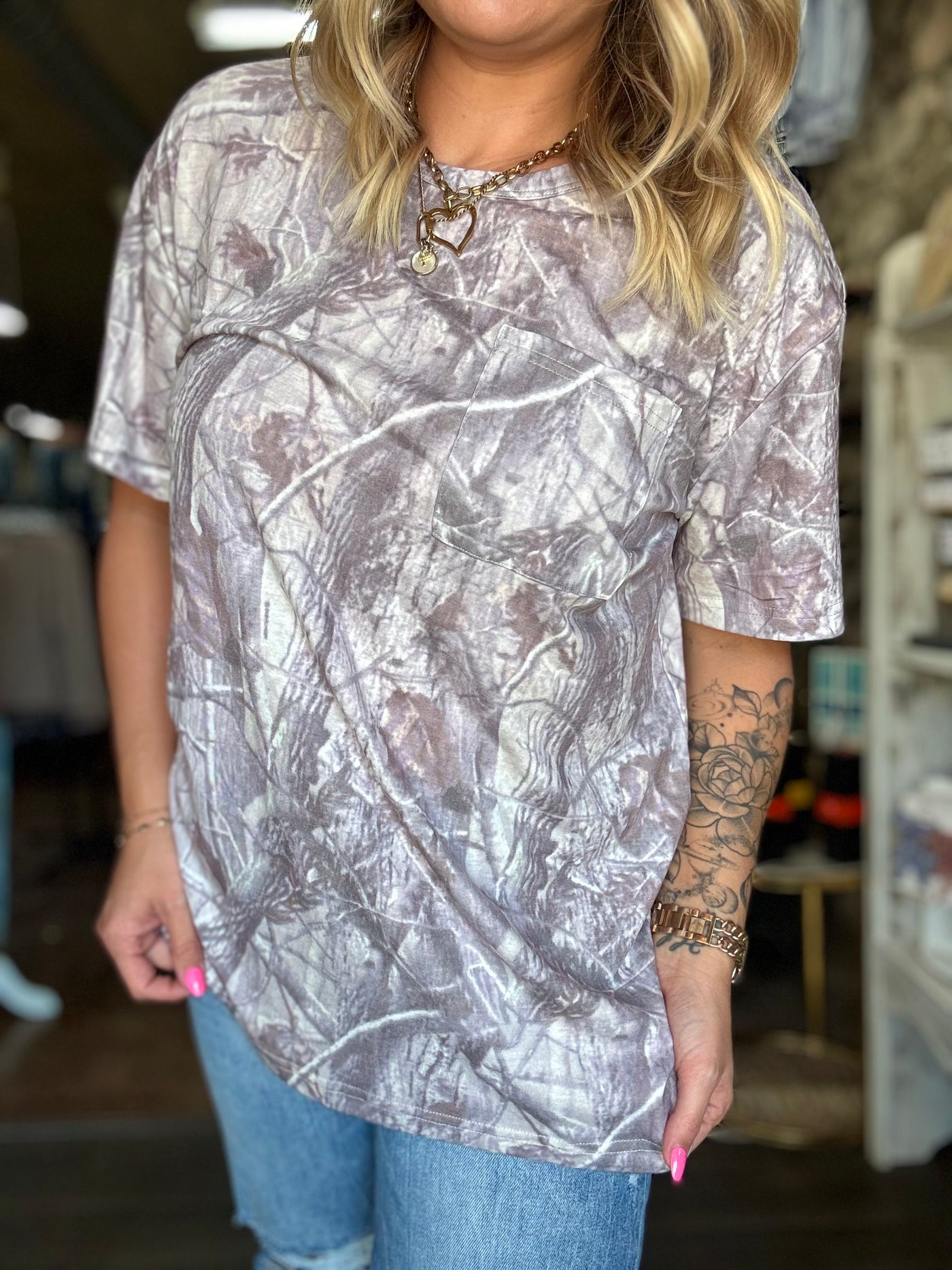 Camo Slouchy Tee