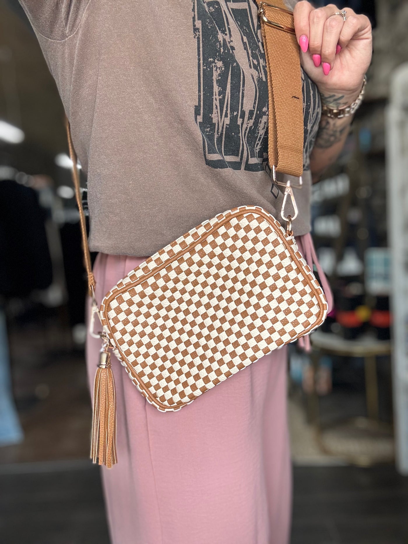 Woven Willow Camera Crossbody