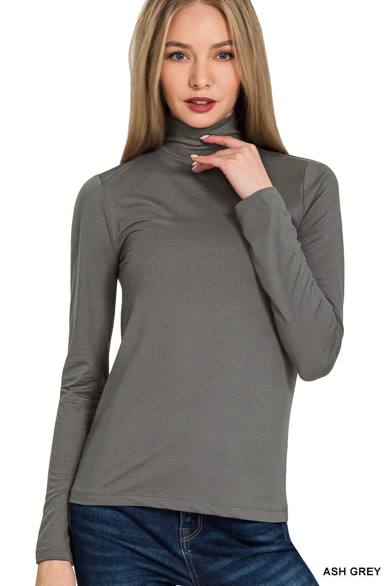 Microfiber Mock Neck