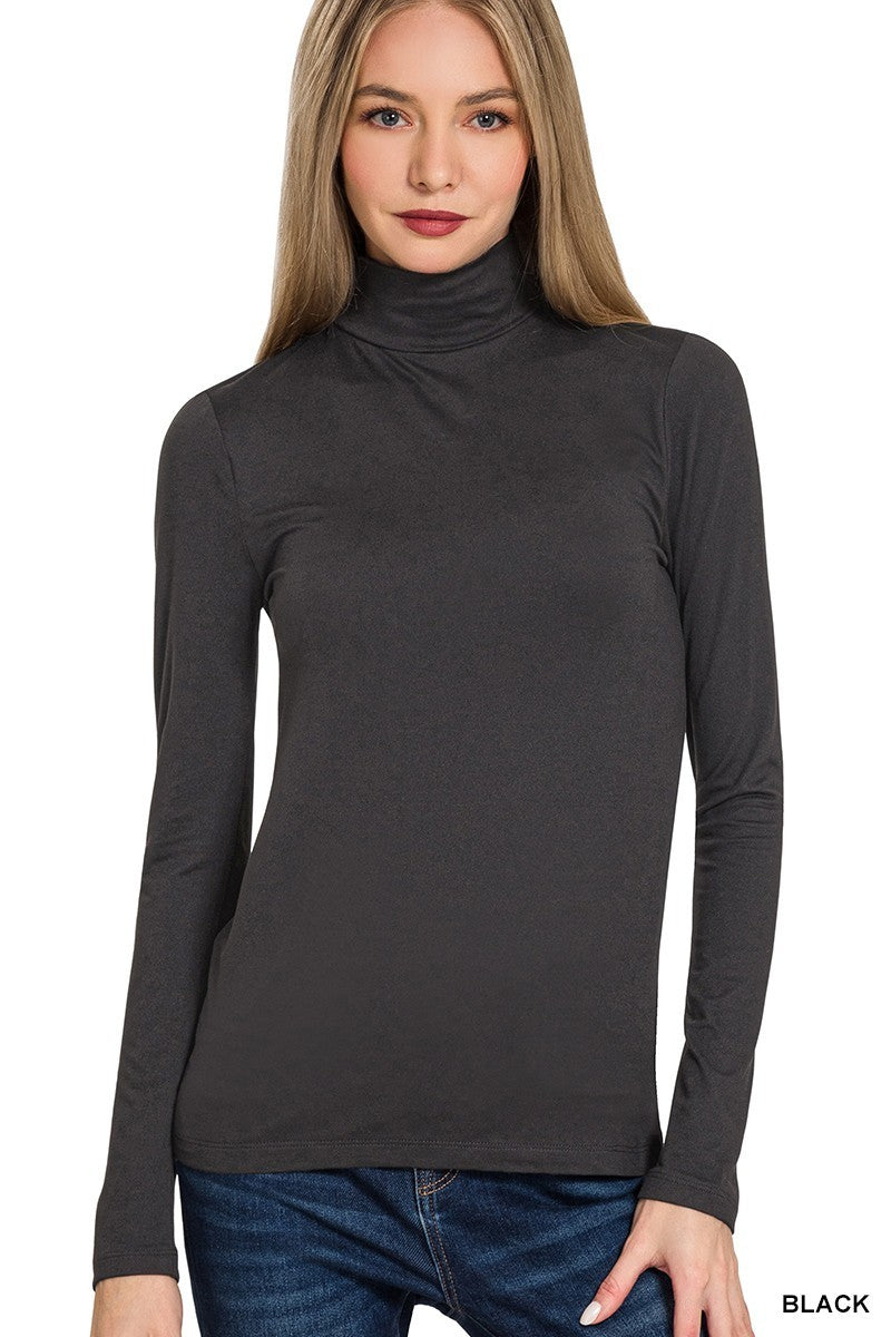 Microfiber Mock Neck