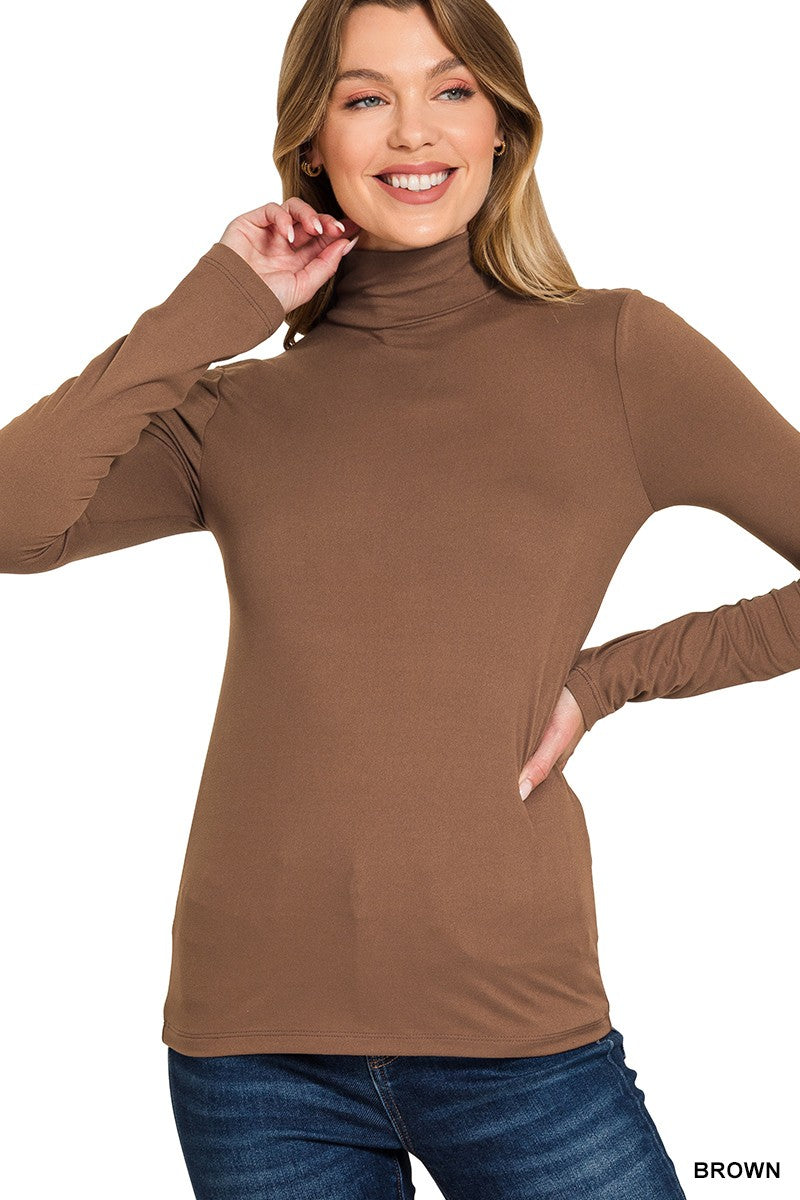 Microfiber Mock Neck