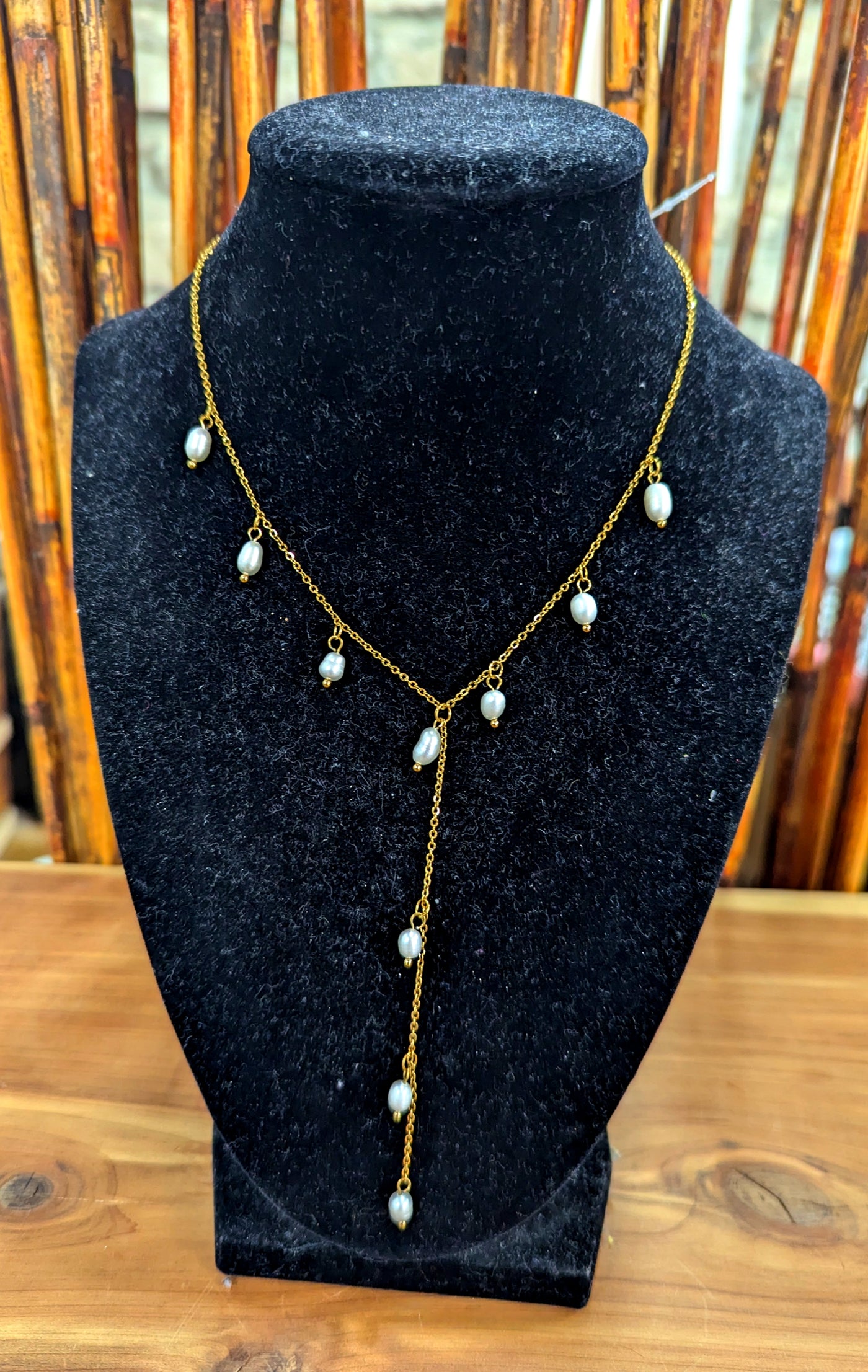 Pearl Layered Y Necklace