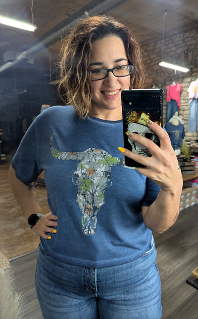 Camo Longhorn Tee