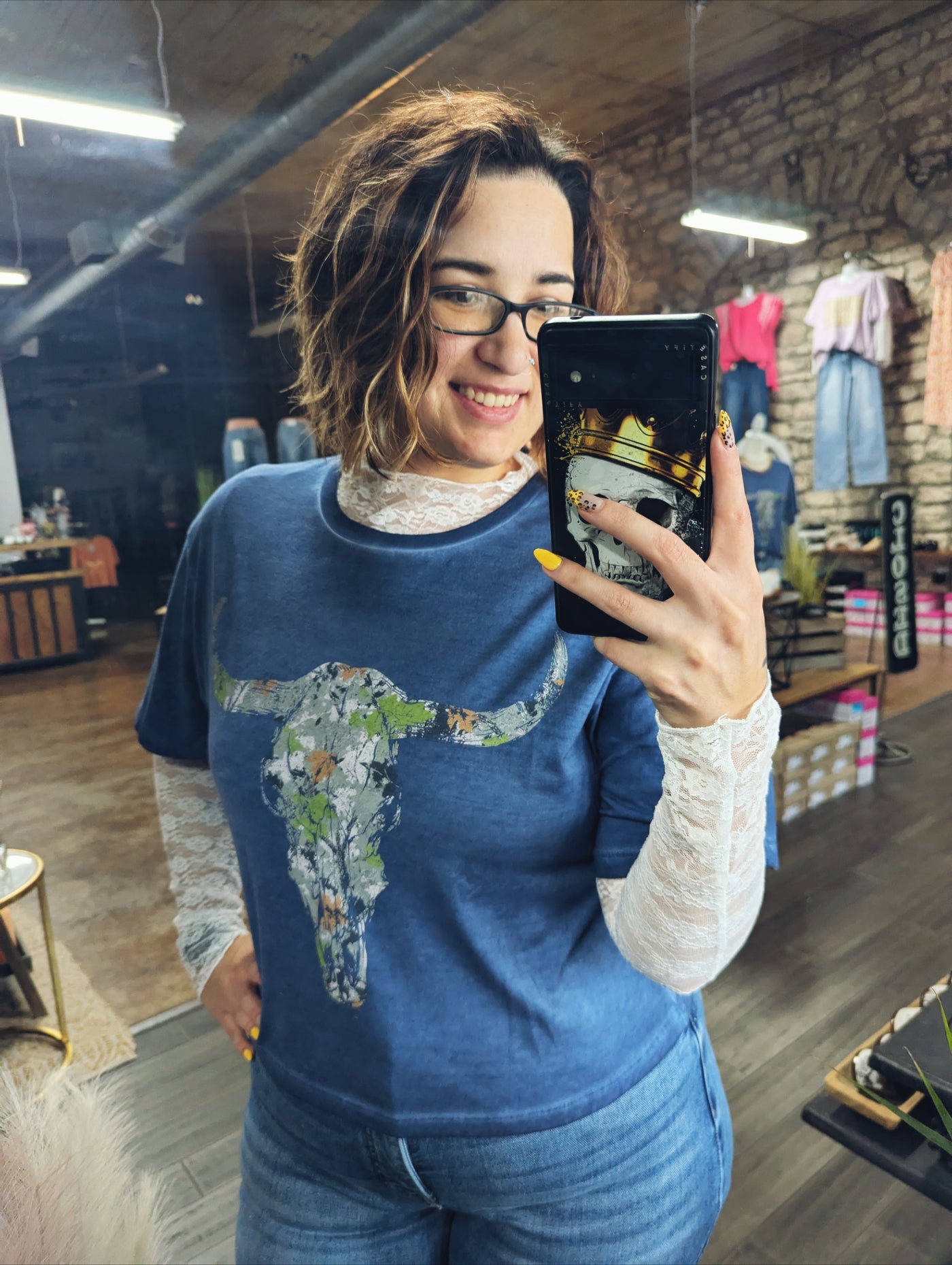Camo Longhorn Tee