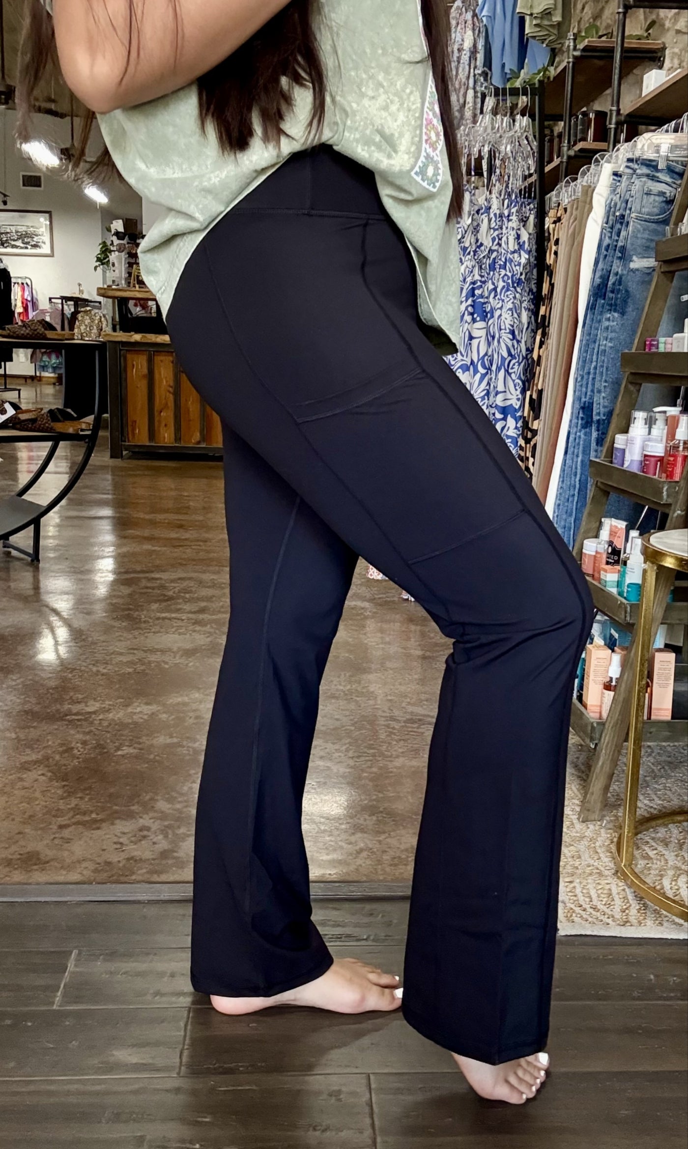 Straight Leggings with Pockets