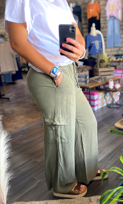 Linen Cargo Pants