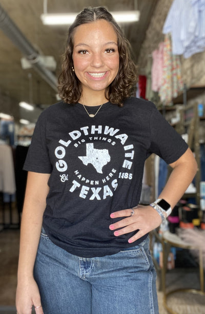 Big Things Happen Here Goldthwaite Tee