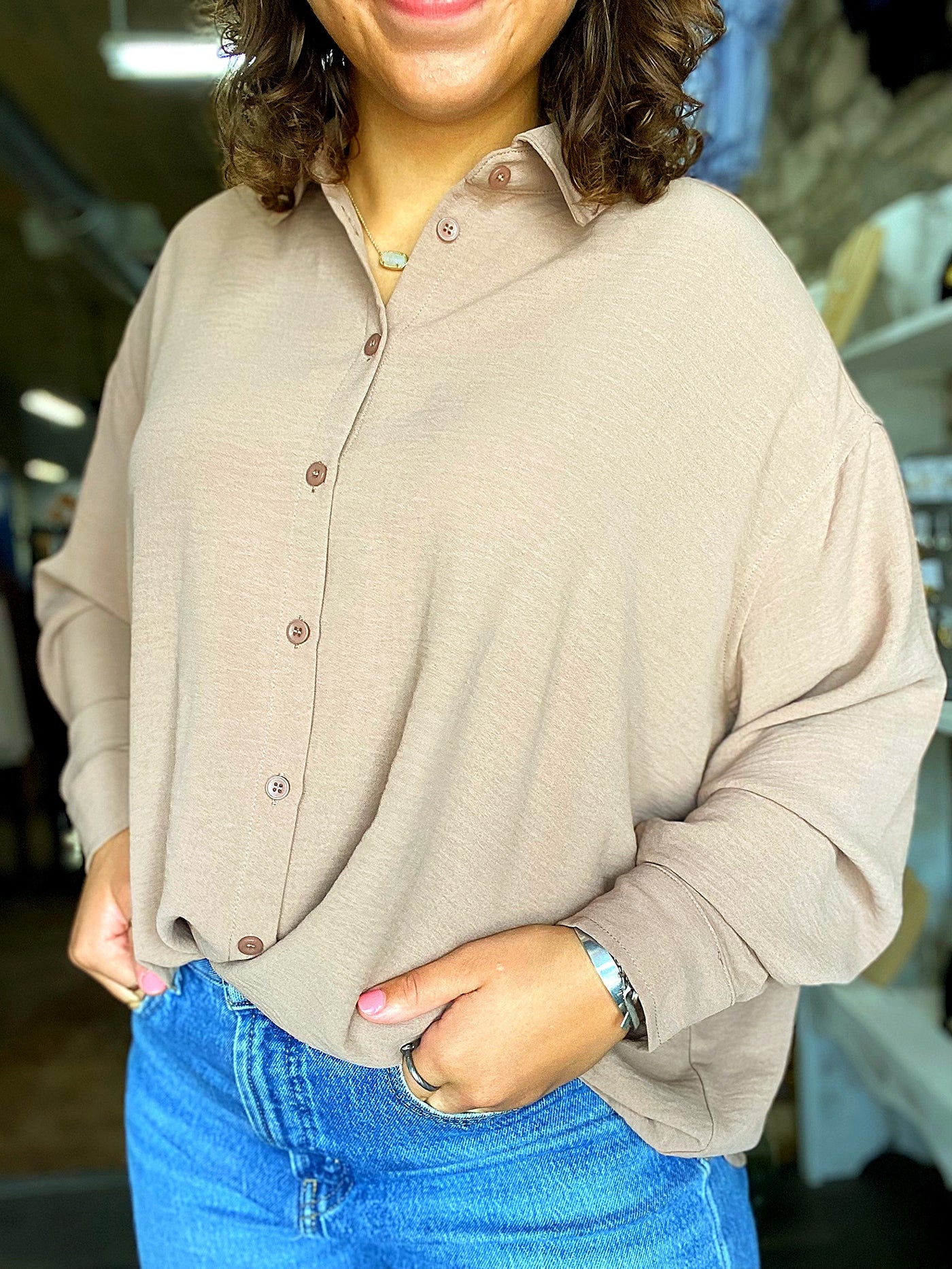 Collared Button Up Top