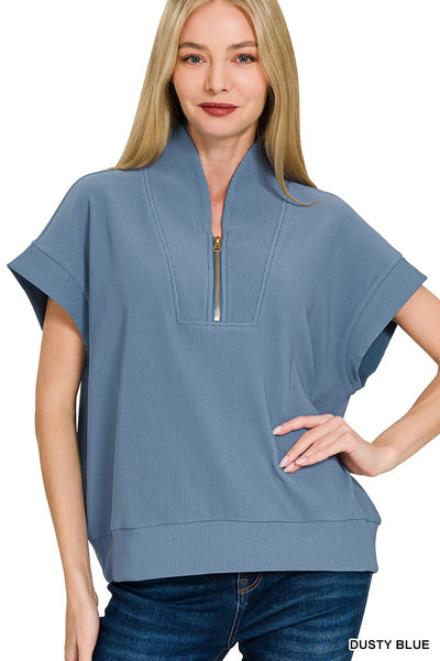 Ribbed High Neck Sweater