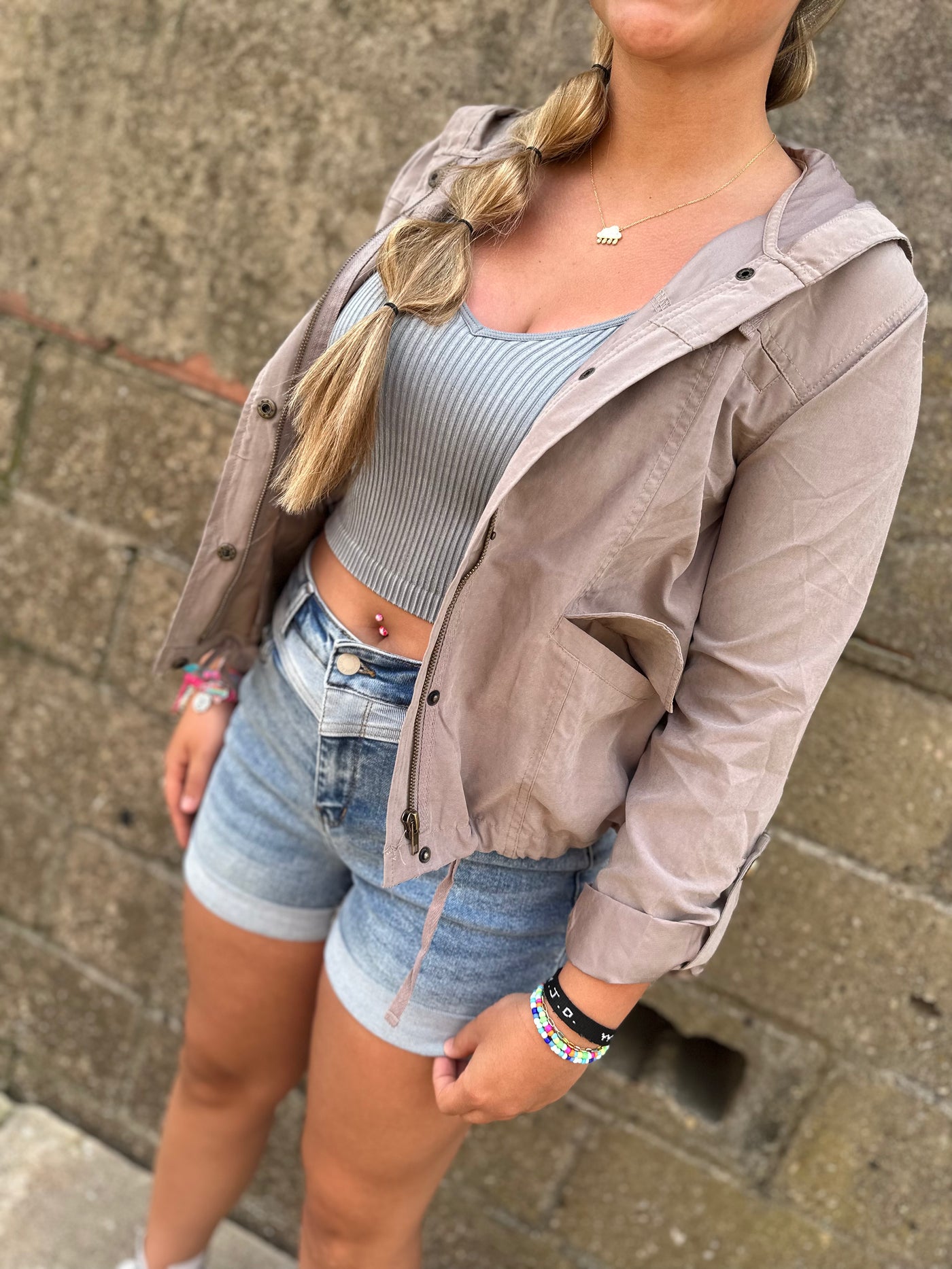 Snap Zip Hoodie
