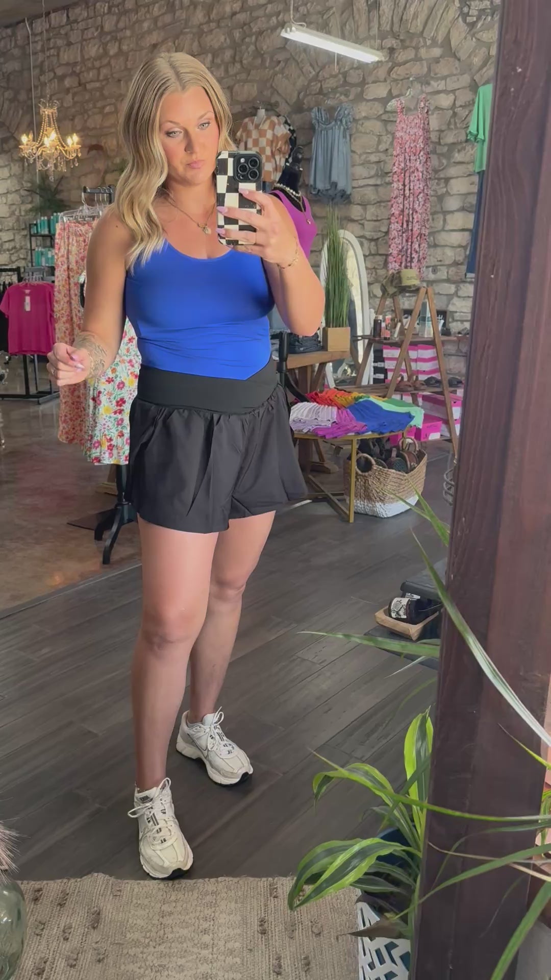 High Waisted Knit Shorts