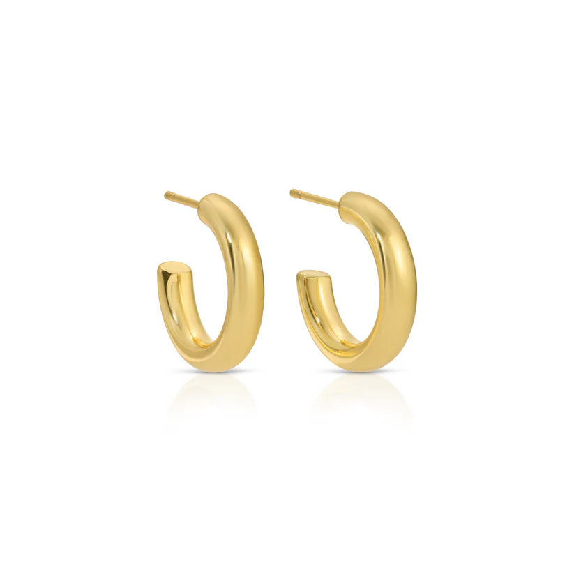 Small Thick Hoops-Gold