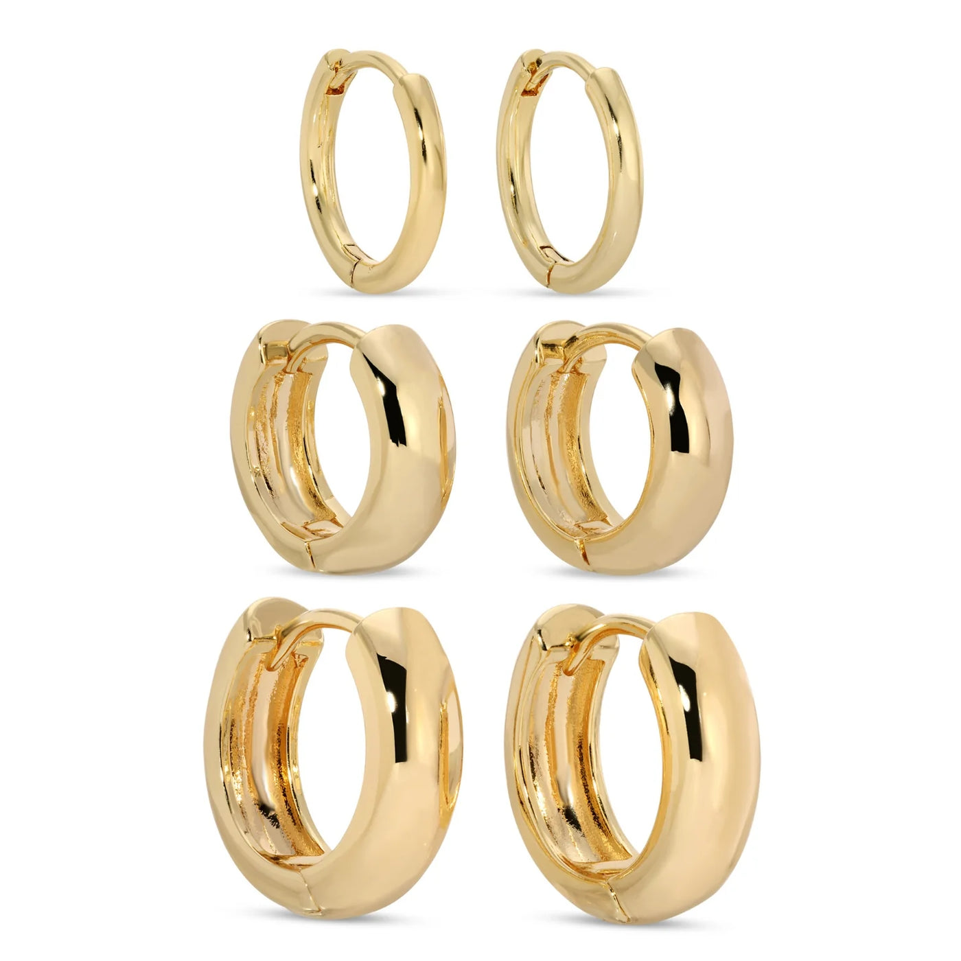 3 Count Set Hoops-Gold