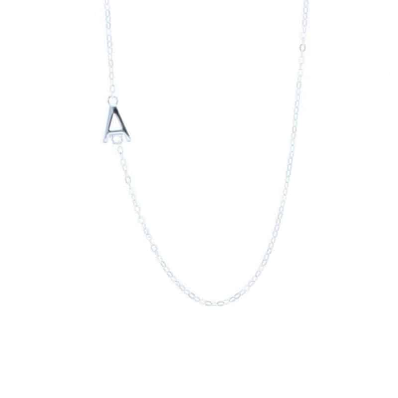 Silver Balanced Letter Necklace