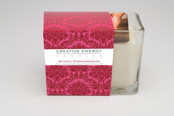 Creative Energy Spiced Pomegranate Candle 10 oz