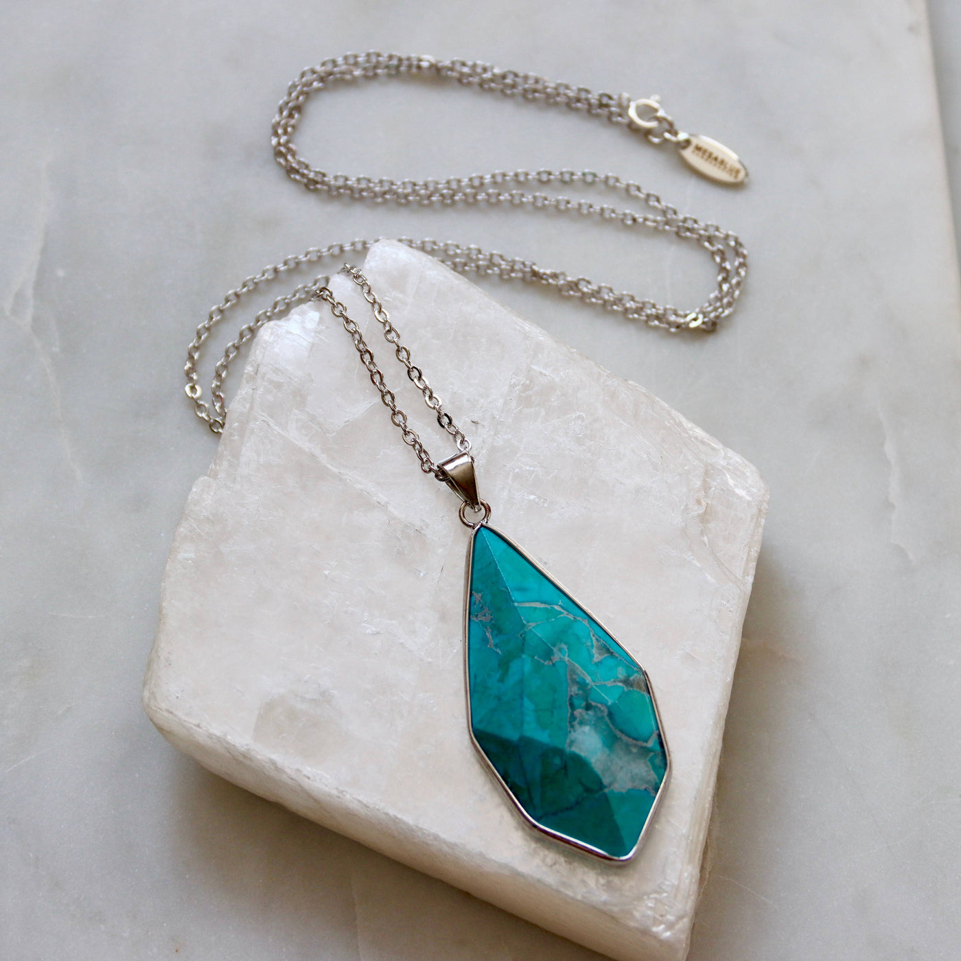 Turquoise Triangle Statement Necklace