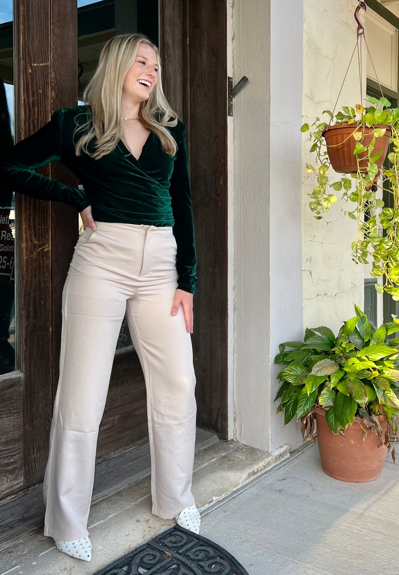 Velvet Green Bodysuit