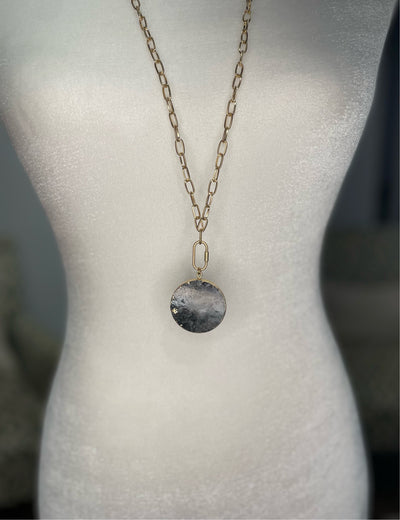 Marbled Long Link - Necklace